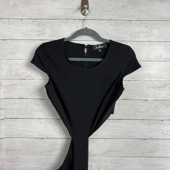 Lulus Black Conversation Piece Backless Maxi Dress - Picture 7 of 9